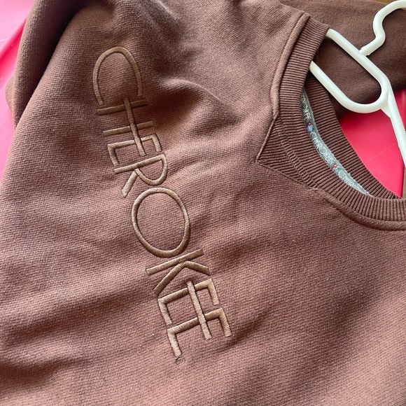 Cherokee Coffee Brown Oversized Crewneck Size Large - Picture 5 of 6